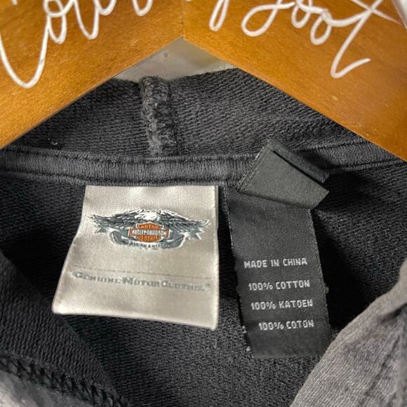 Harley Davidson Motorcycles Full Zip Hoodie Small Studded Biker Chic - Picture 6 of 7